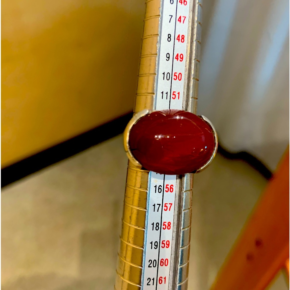 Agate Silver Ring - image 1